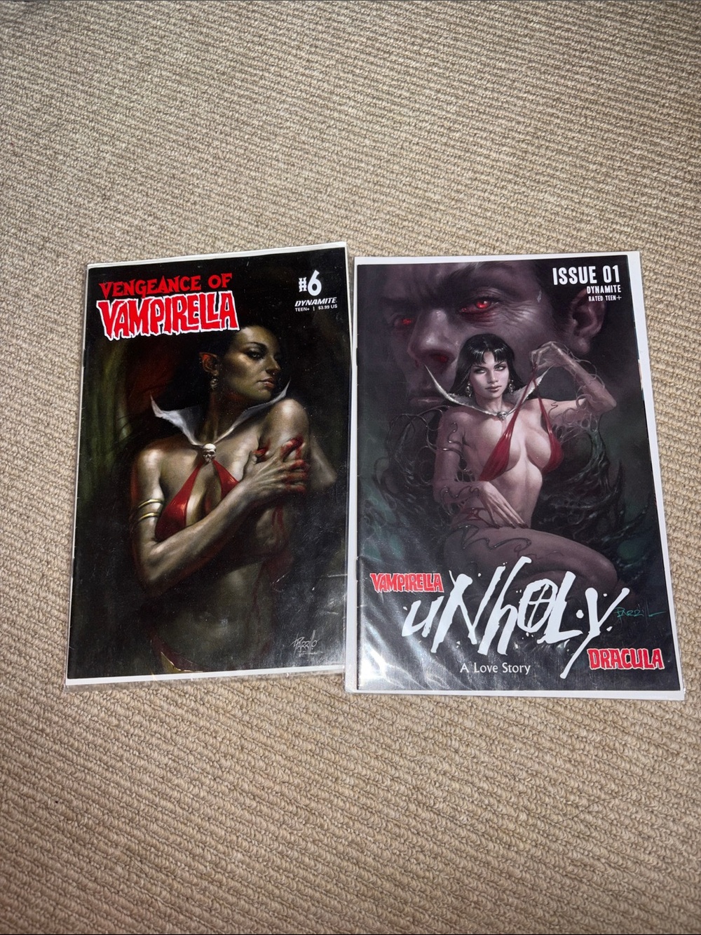 Dynamite Vampirella Pair with Red-Accented Covers